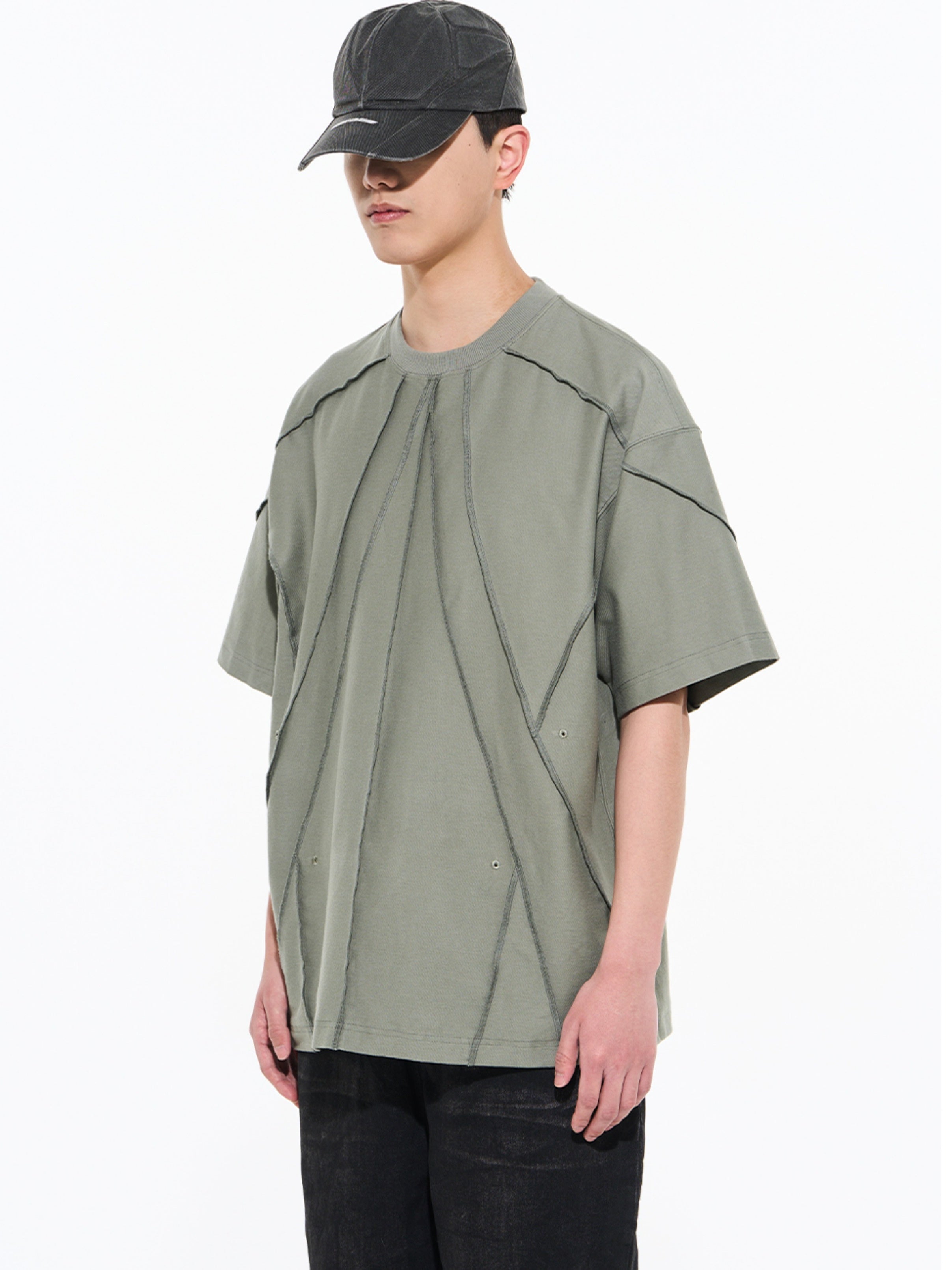 Stitch Line Casual Oversize T-Shirt – ARCANA ARCHIVE
