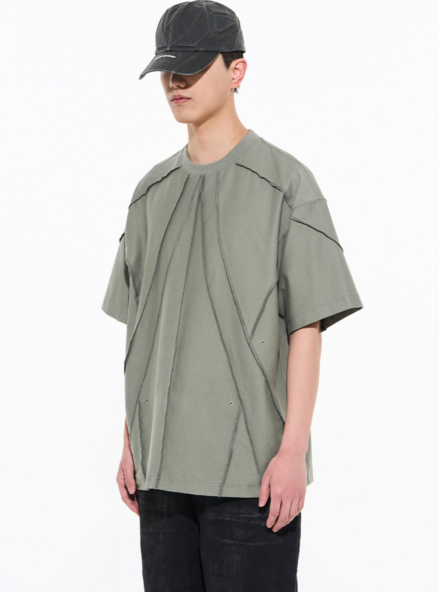 Stichlinie Casual Oversize T-Shirt