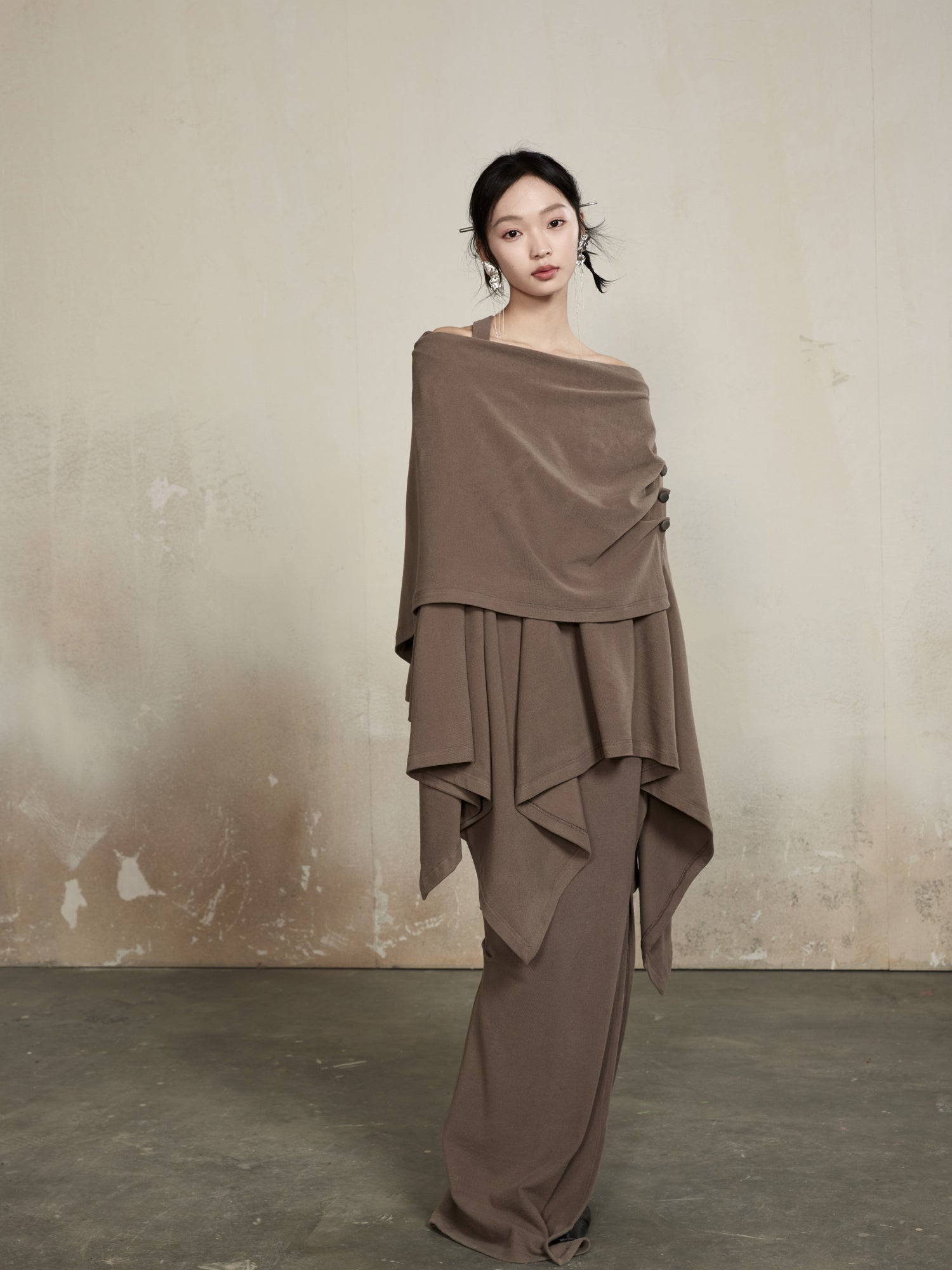 Asymmetry Classy Loose Ovresize Drape Tops