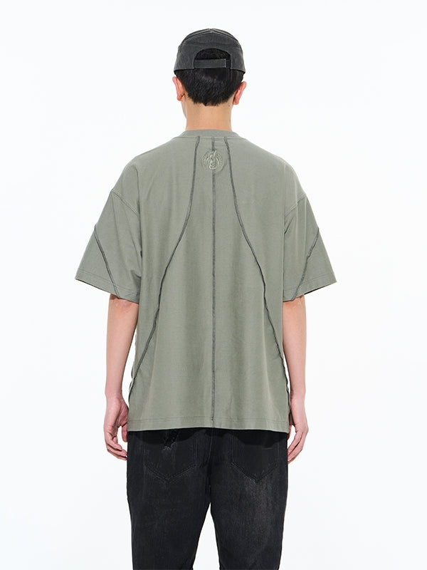 Stichlinie Casual Oversize T-Shirt