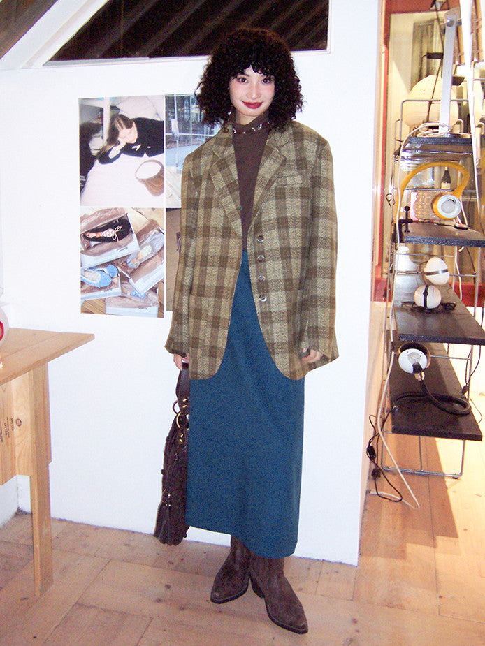 Checked Retro Oversize Casual Chic Jacket