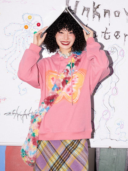 Sweat Retro Butterfly Casual Hoodie Oversize Parka