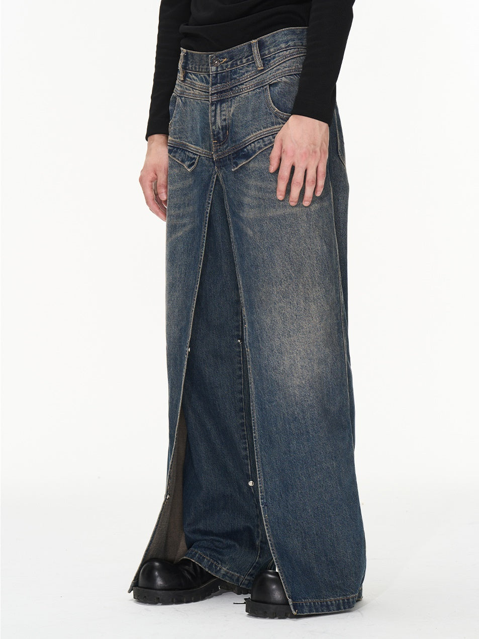 Denim Nichi Flare Button Pants