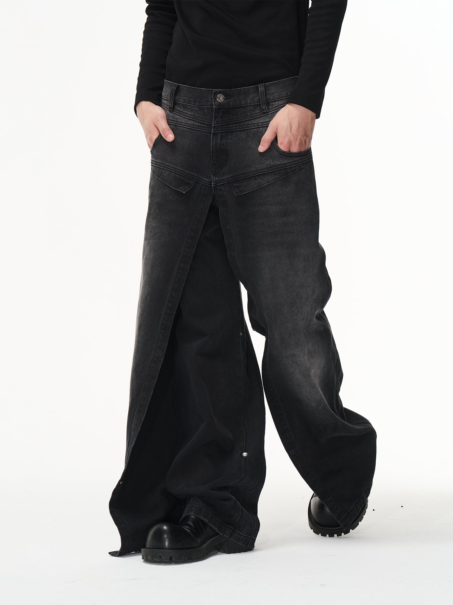 Denim Nichi Flare Button Pants