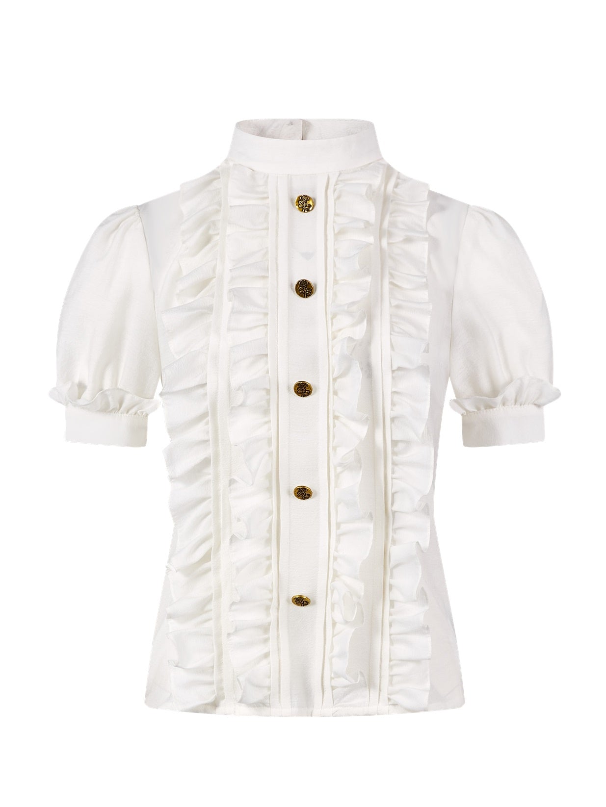 Frill Classy Retro Chic Blouse＆Short-Pants