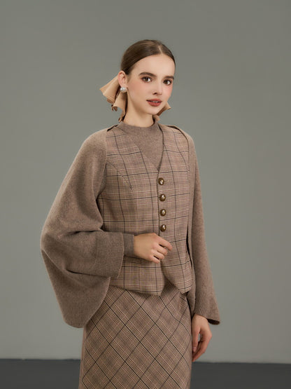 Wool Occasion Formal Dress-Outer Warm Bolero