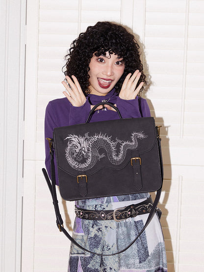 2way Stickerei Dragon Cool Square Bag