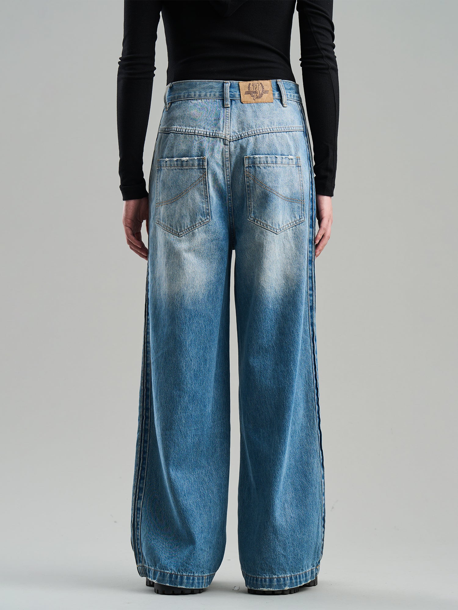 Denim Straight Wide Casual Pants