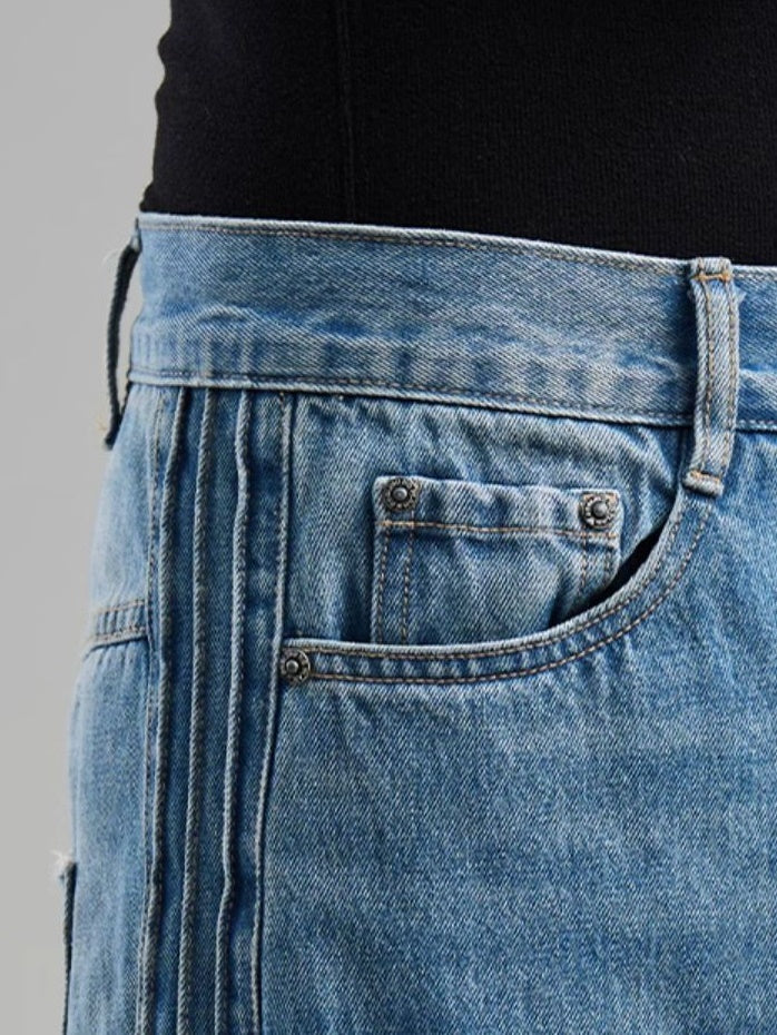 Pantalon décontracté en jean droit