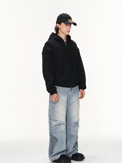 Oversize Hoodie Sweat Plain Casual Parka