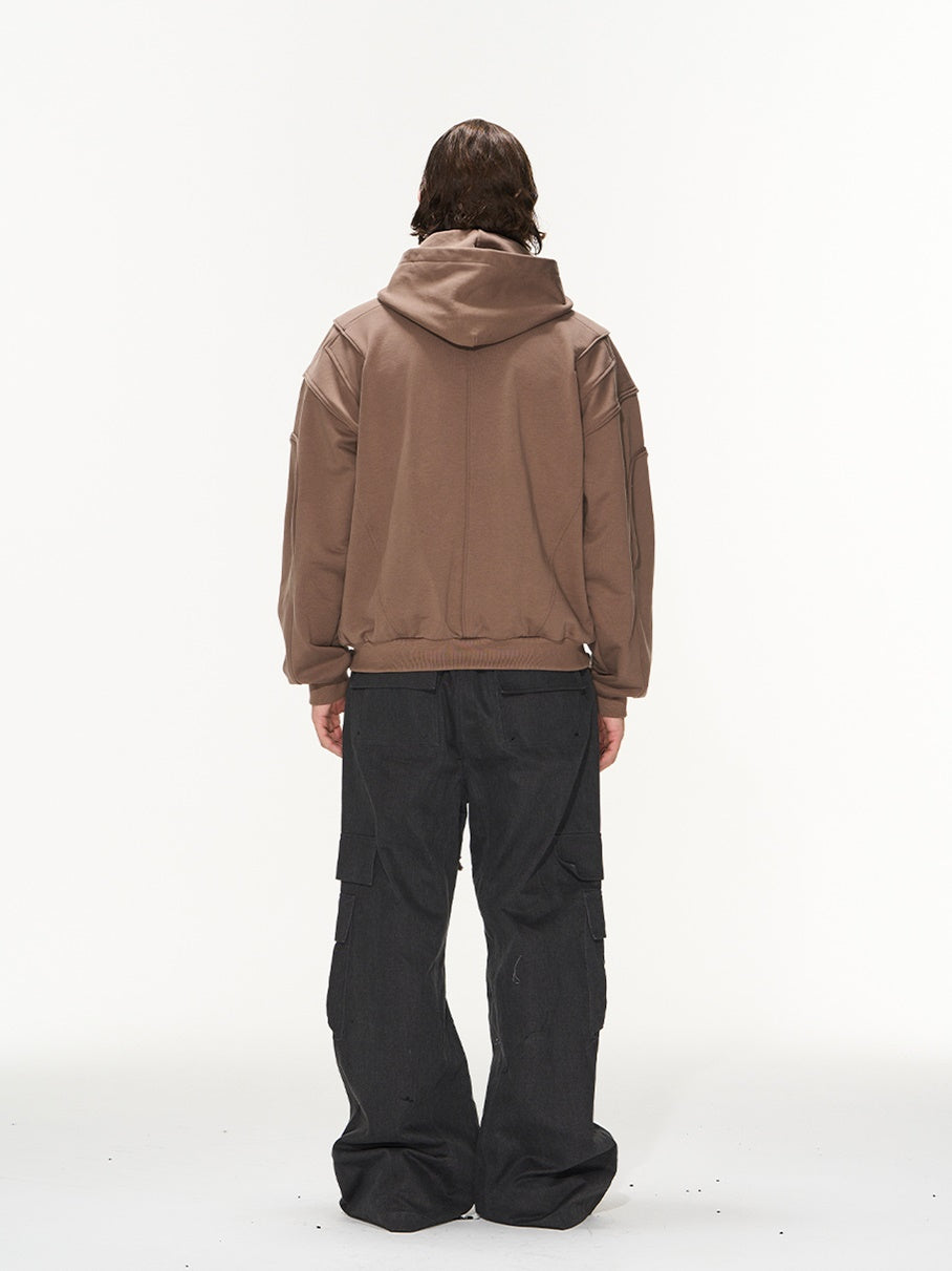 Oversize Hoodie Sweat Plain Casual Parka