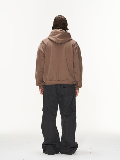 Übergröße Hoodie Sweat Plain Casual Parka