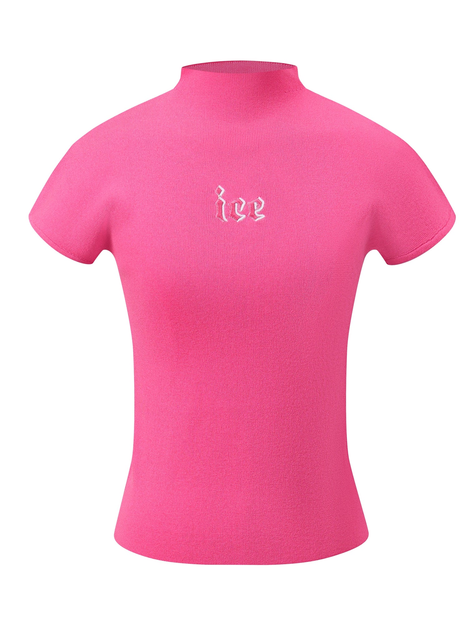 High-Neck Tight Casual Logo Cutsew