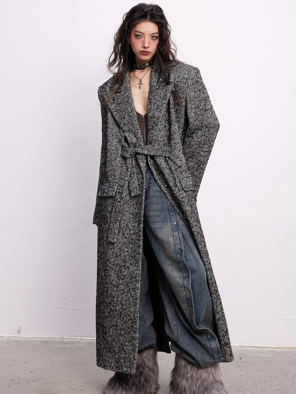 Wool Formal Oversize Long-Coat