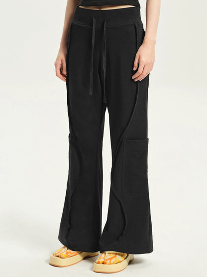 Pantalon occasionnel des nichi larges vagues