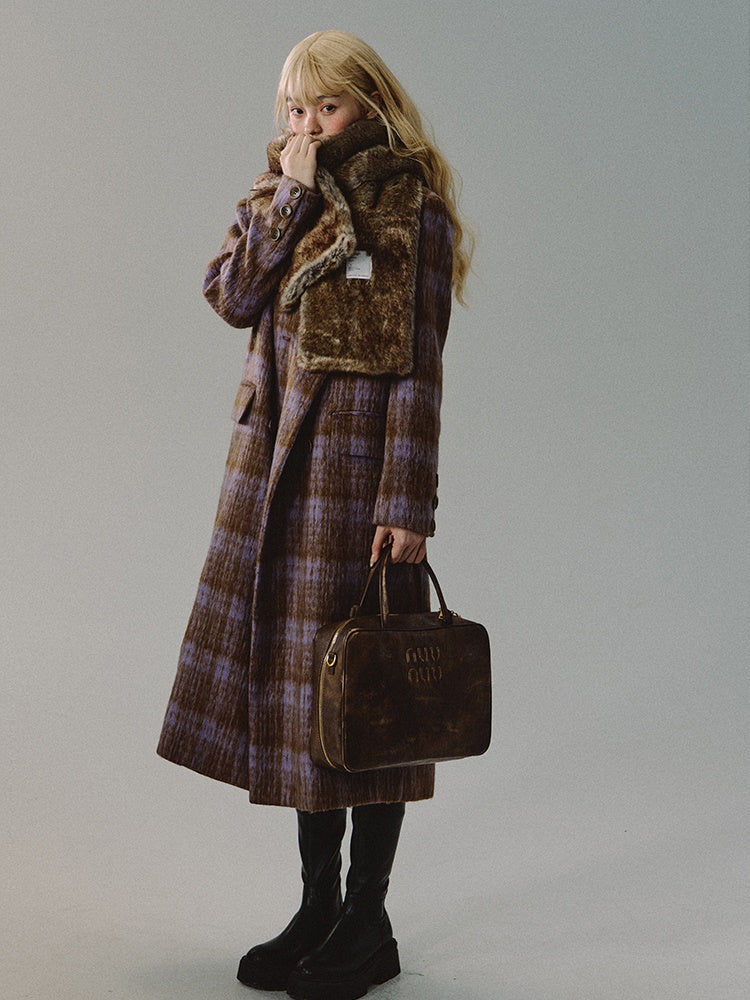 Checked Wool Retro Oversize Chester-Coat – ARCANA ARCHIVE