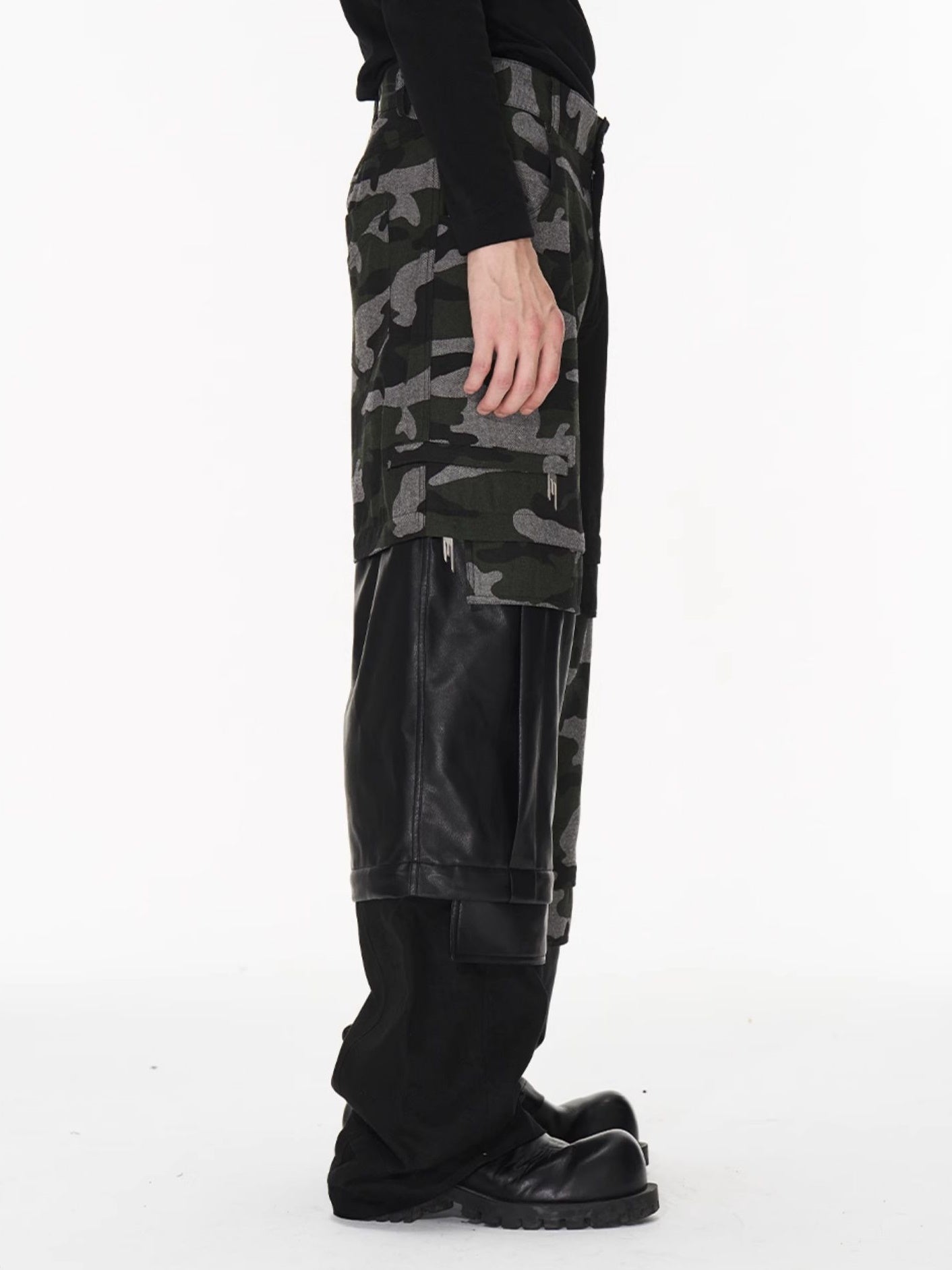 Pantalon en cuir nichi de camouflage 2WAY