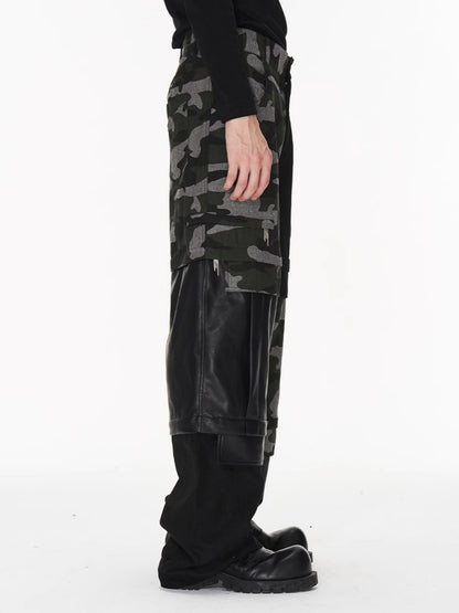 Pantalon en cuir nichi de camouflage 2WAY