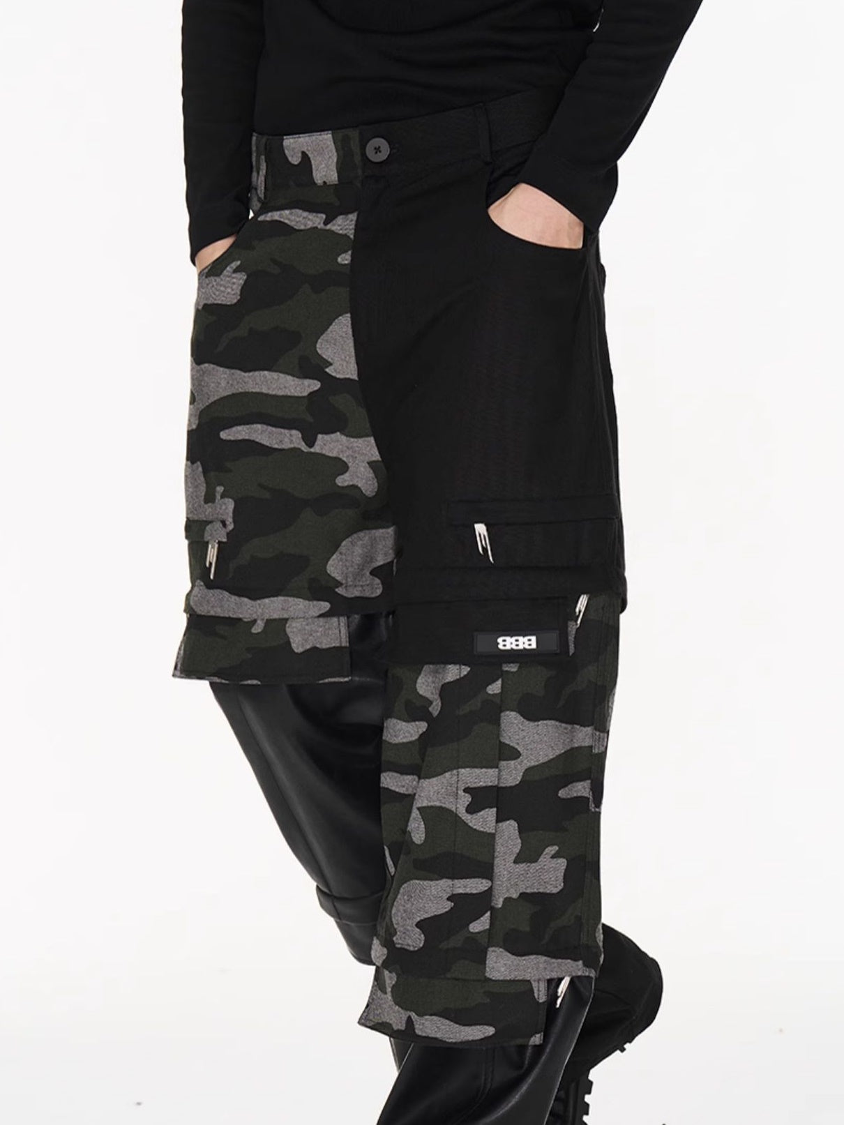 Pantalon en cuir nichi de camouflage 2WAY