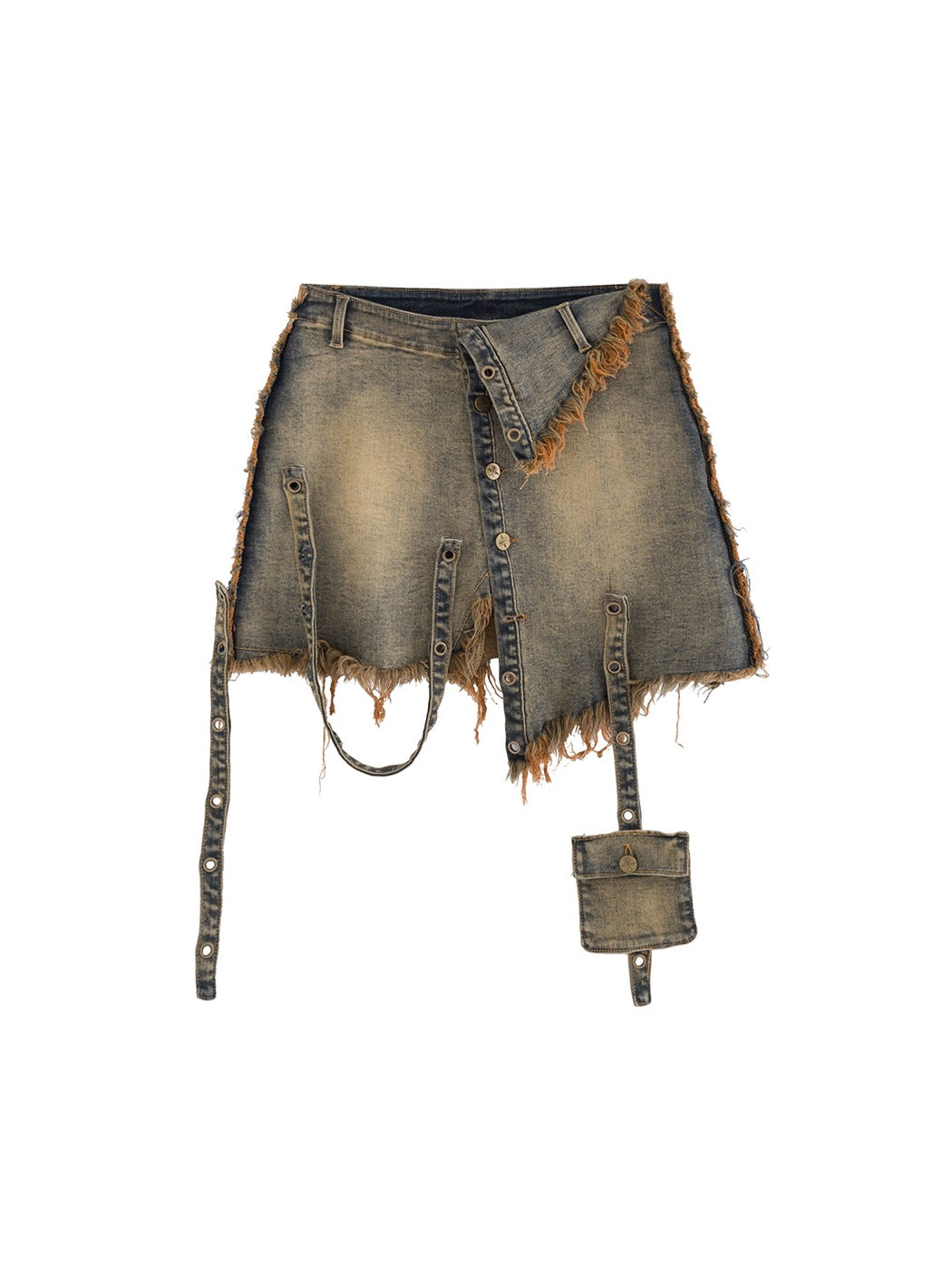 Damage Denim Casual Tassel Short-Pants