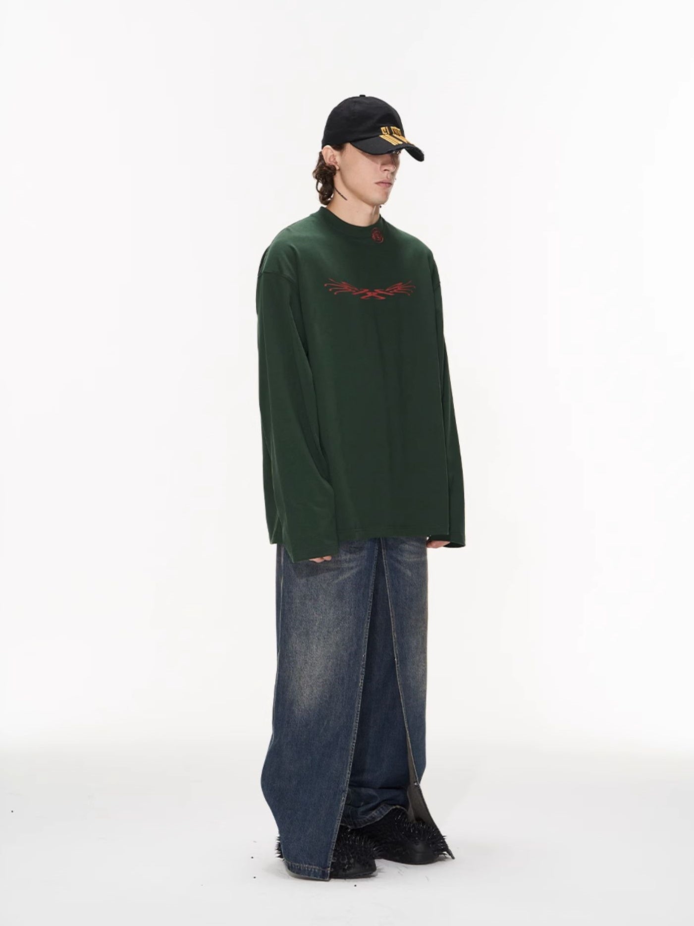 Back-Print Casual Oversize Pullover