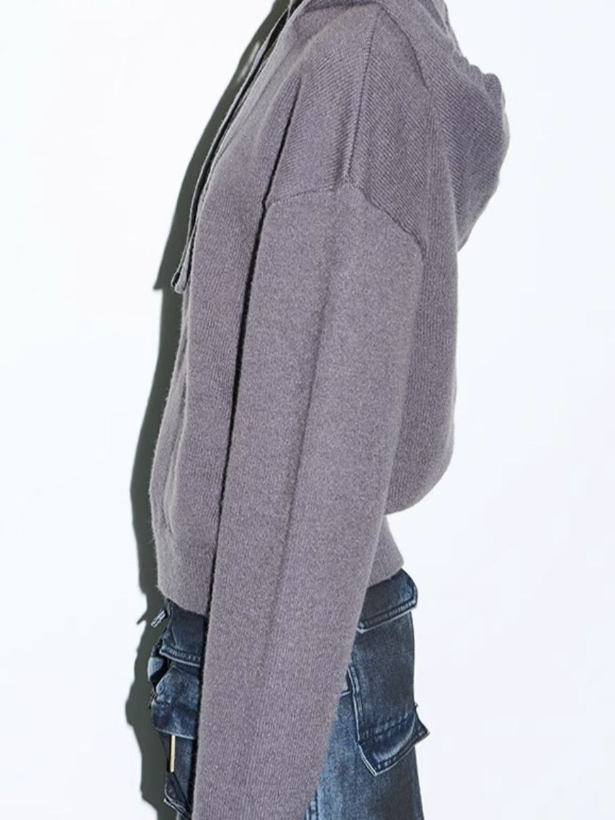 Unisex Hoddie Loose Stretch Ovresize Knit