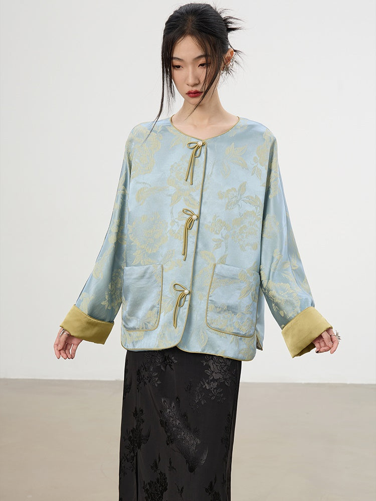 China Stickerei Blume High-End Chic Retro Jacke &amp; Rock