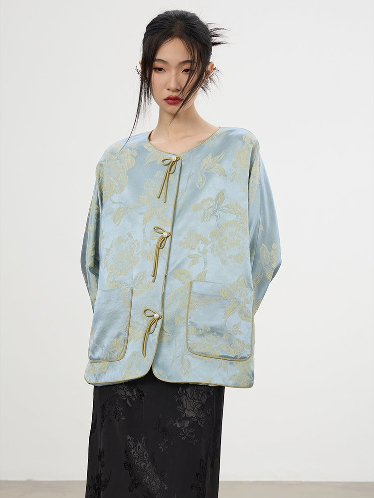 China Stickerei Blume High-End Chic Retro Jacke &amp; Rock