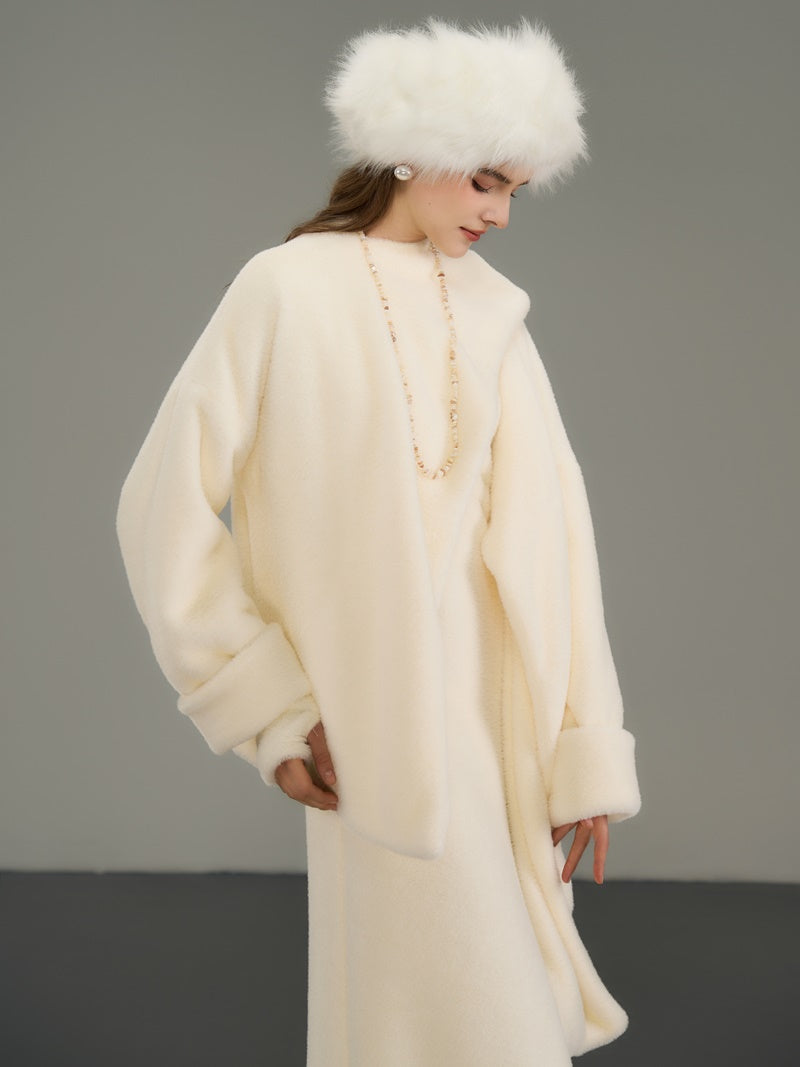 Nichi Wool Elegant Luxury Asymemtry Coat