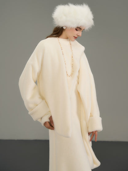 Nichi Wool Elegant Luxury Asymemry Coat