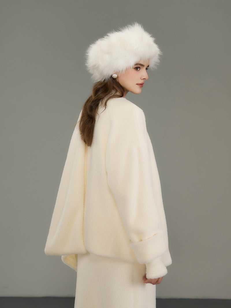 Nichi Wool Elegant Luxury Asymemry Coat