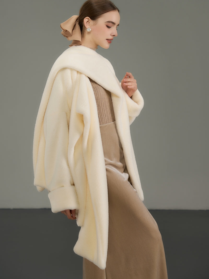 Nichi Wool Elegant Luxury Asymemry Coat