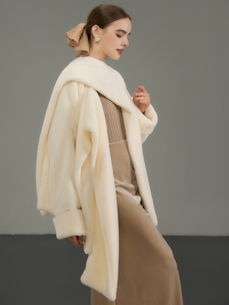 Nichi Wool Elegant Luxury Asymemtry Coat