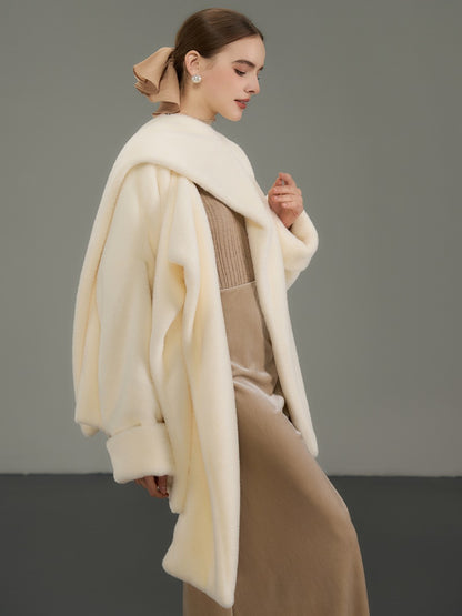 Nichi Wool Elegant Luxury Asymemry Coat