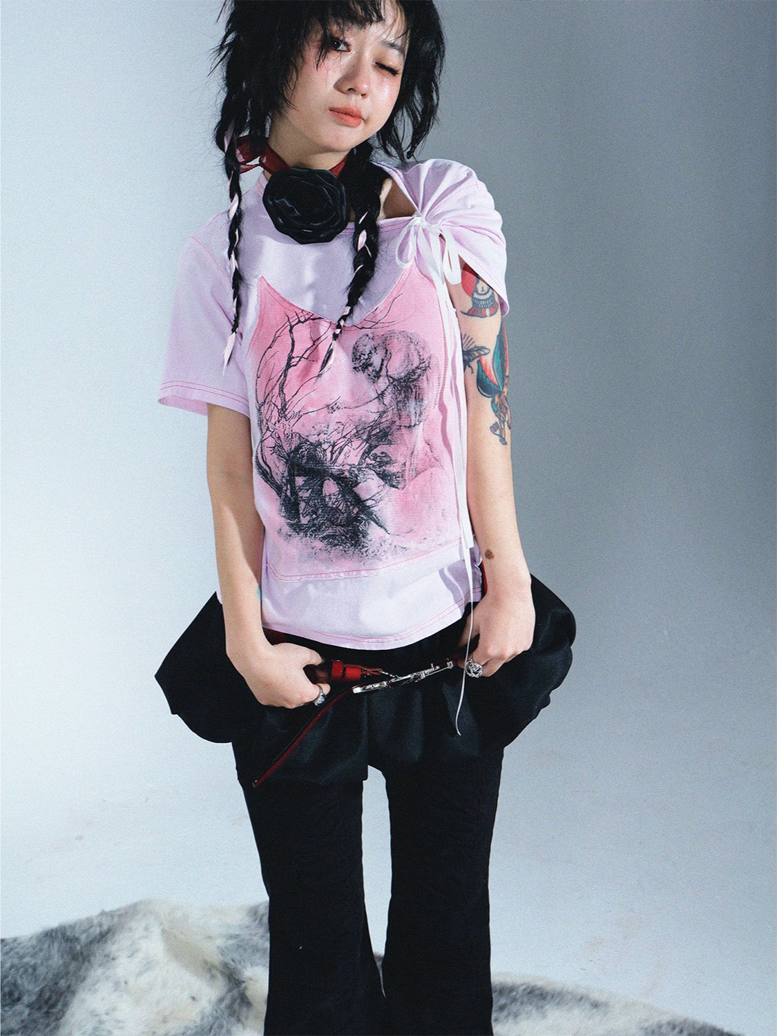 Nichi SPRAY OVERSIZE CASUAL T -shirt