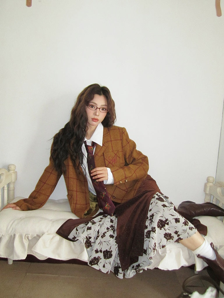 Wool Retro College Middle-Coat 점검