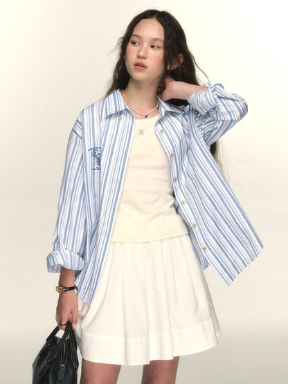 Stripe Refreshing Oversize Shirt