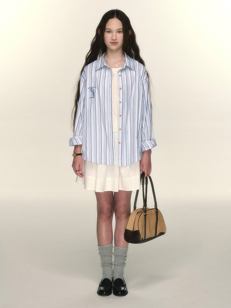 Stripe Refreshing Oversize Shirt