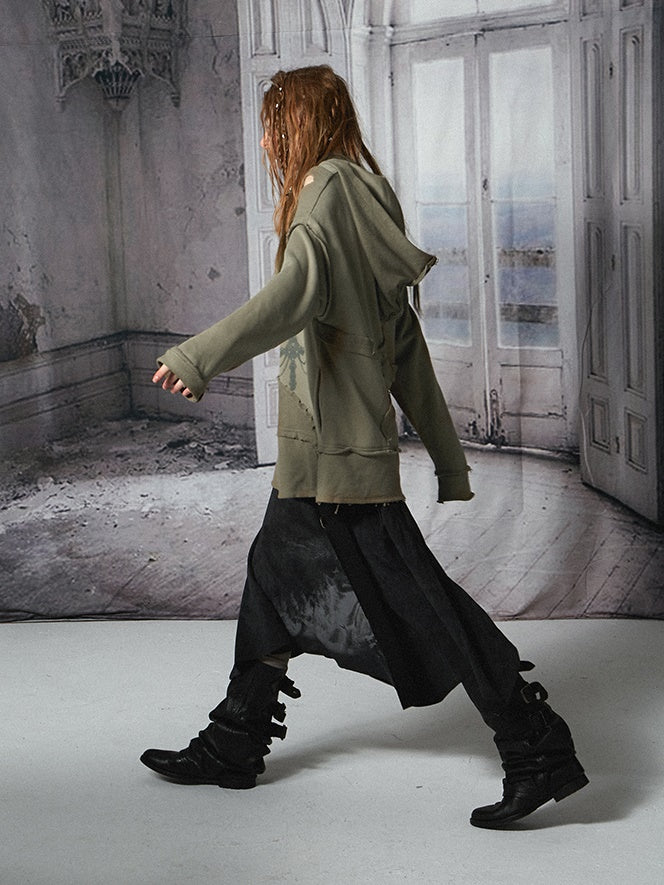 Sweat Hoodie Cut Nichi Oversize Parka – ARCANA ARCHIVE