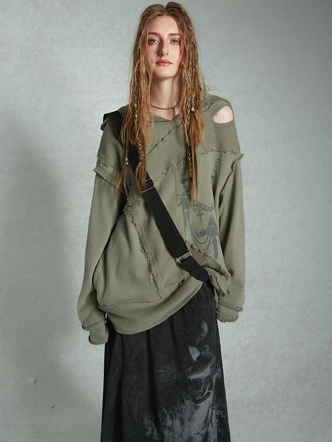 Sweat Hoodie coupé Nichi Oversize Parka