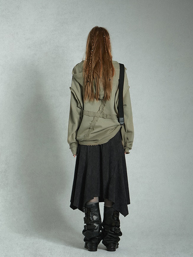 Sweat Hoodie coupé Nichi Oversize Parka