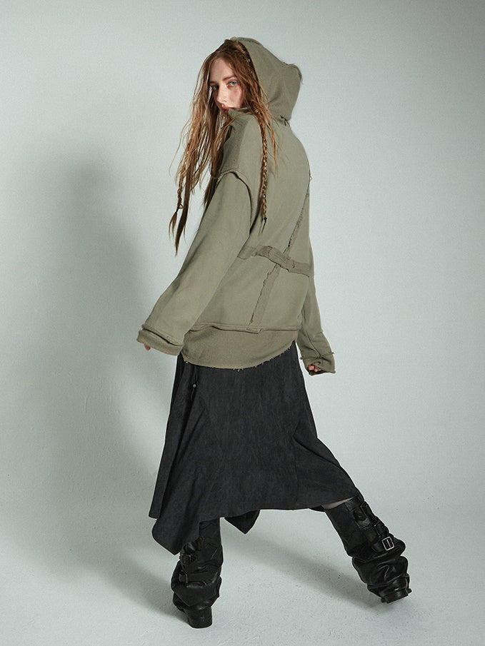 Sweat Hoodie Cut Nichi Oversize Parka – ARCANA ARCHIVE