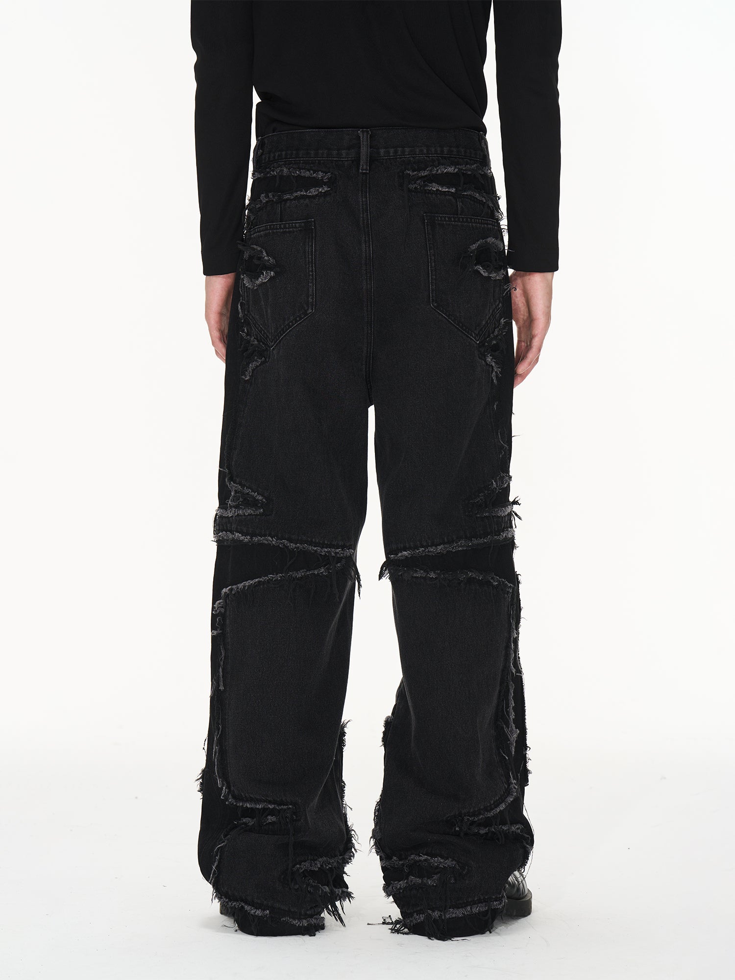 Denim Damage Straight Casual Pants – ARCANA ARCHIVE