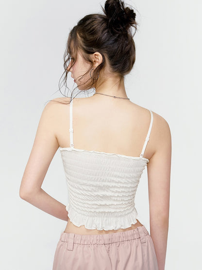 Stretch Tigth Frill 2way Camisole à toit nu