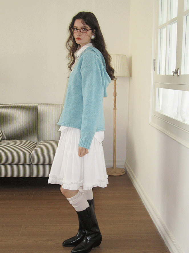 Blume übergroße Retro Oversize Cute Strick