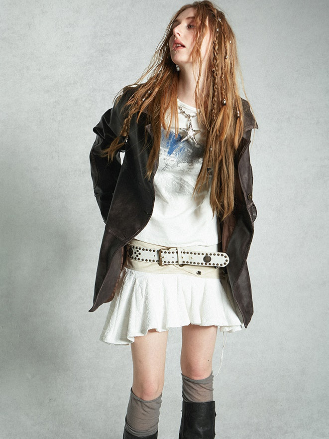 Leather Oversize Cool Loose Jacket