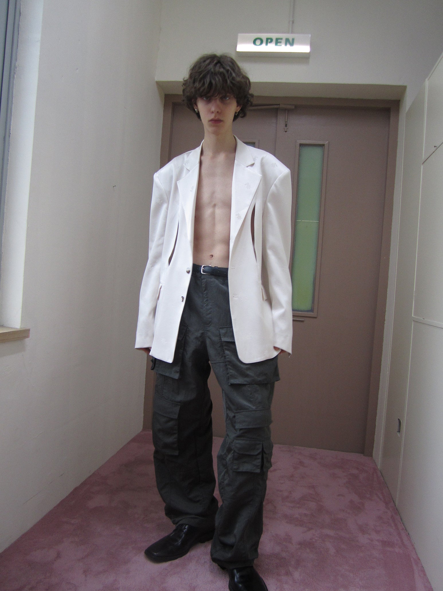 Unisex Oversize Plain Tailored-Jacket