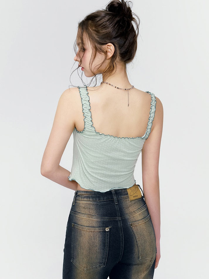 Mellow Heart Cropped Tank-Top