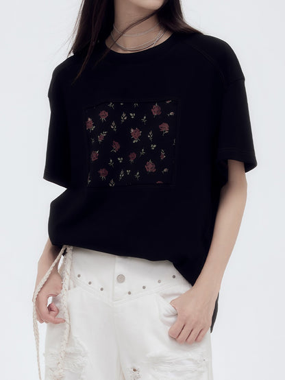 T-shirt oversize rose décontracté