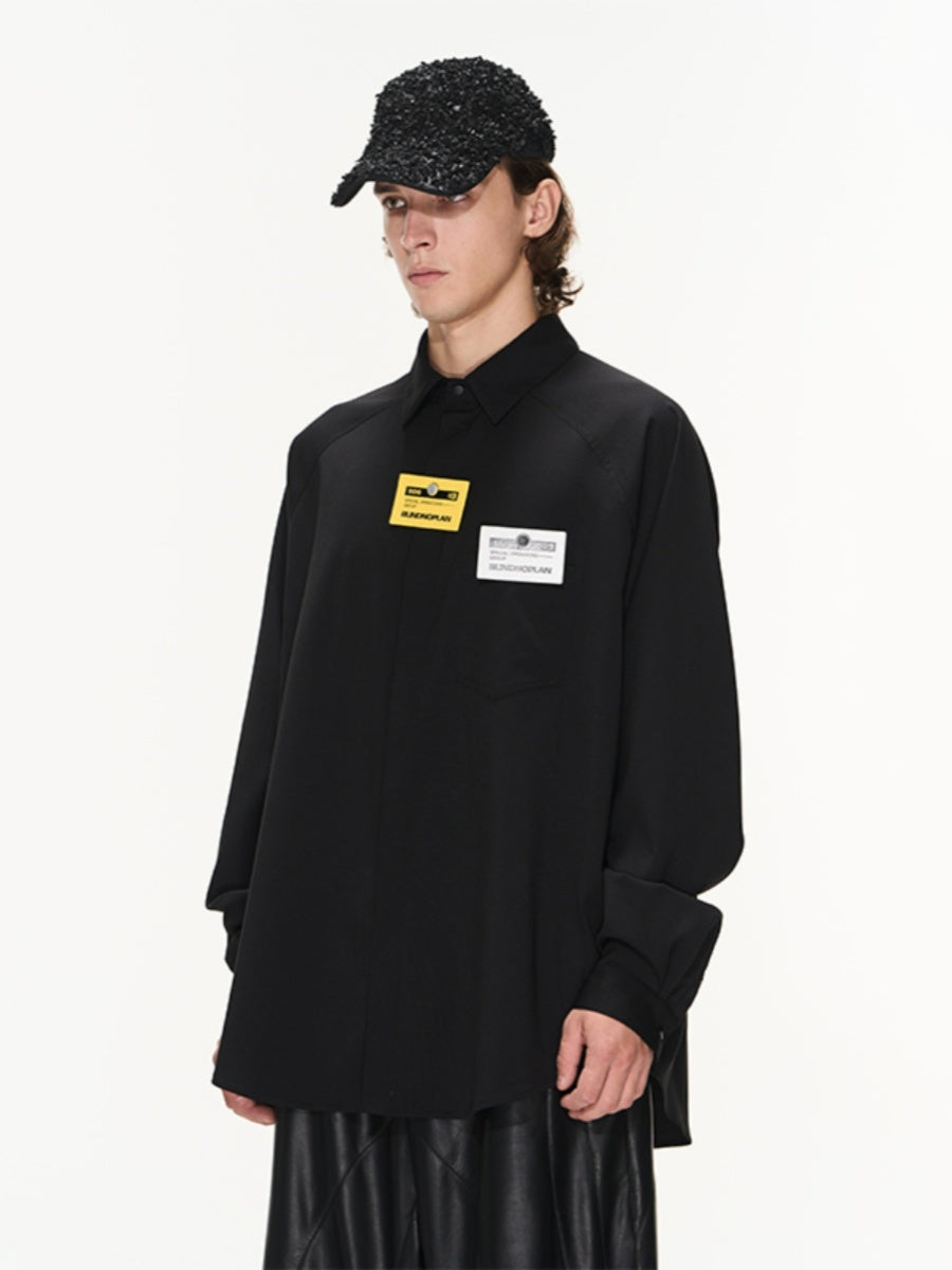 Oversize Basic Label Shirt